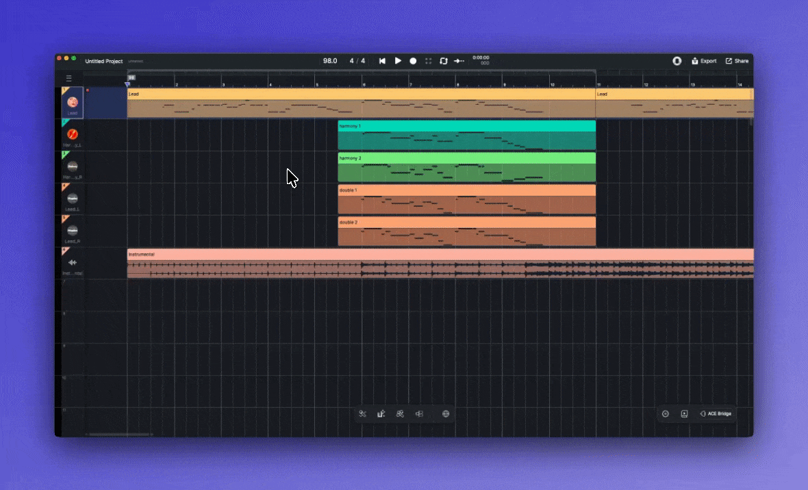 Open FX panel in ACE Studio.