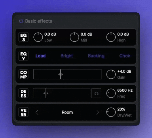 Basic Effects in ACE Studio.