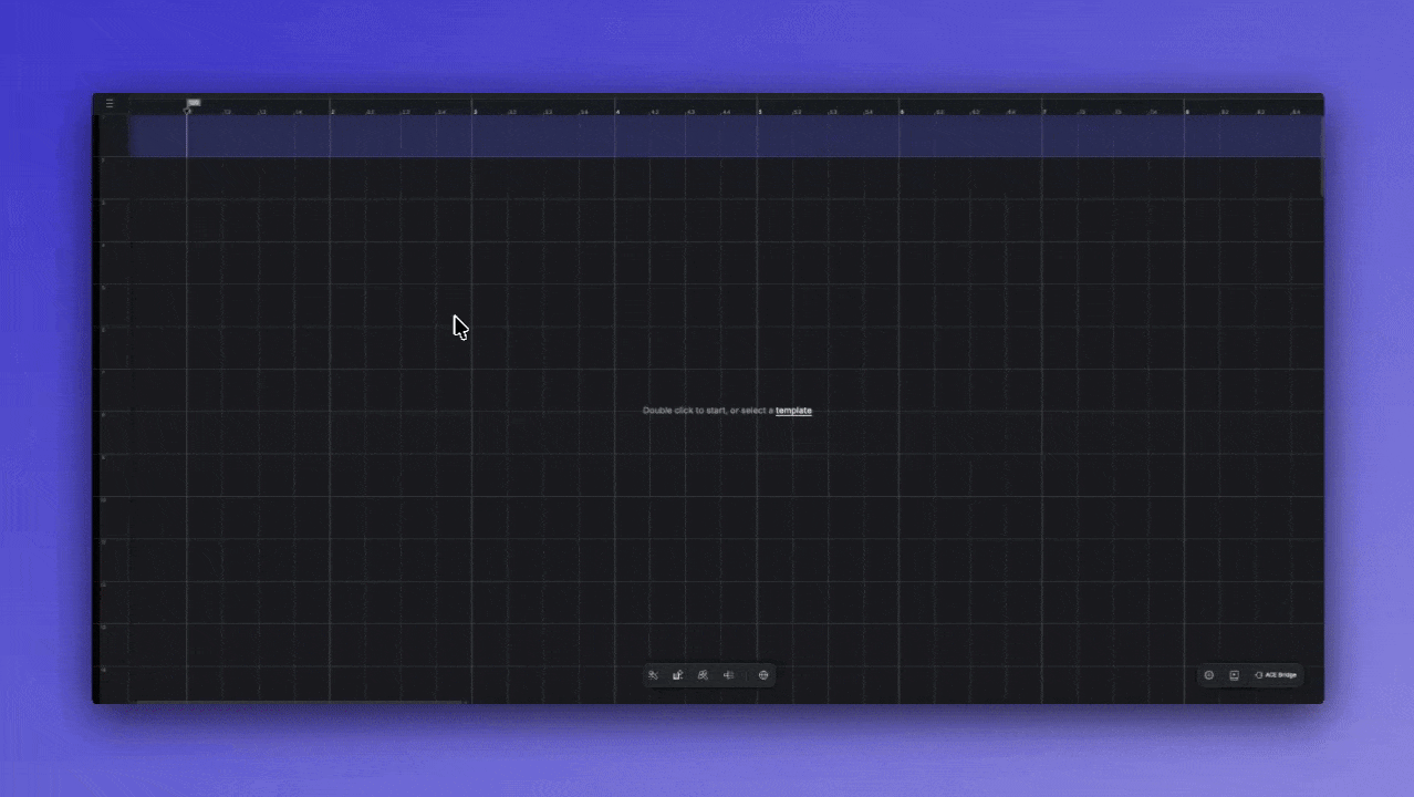 Opening the ACE Studio Voice Library by double-clicking an empty track on the canvas.